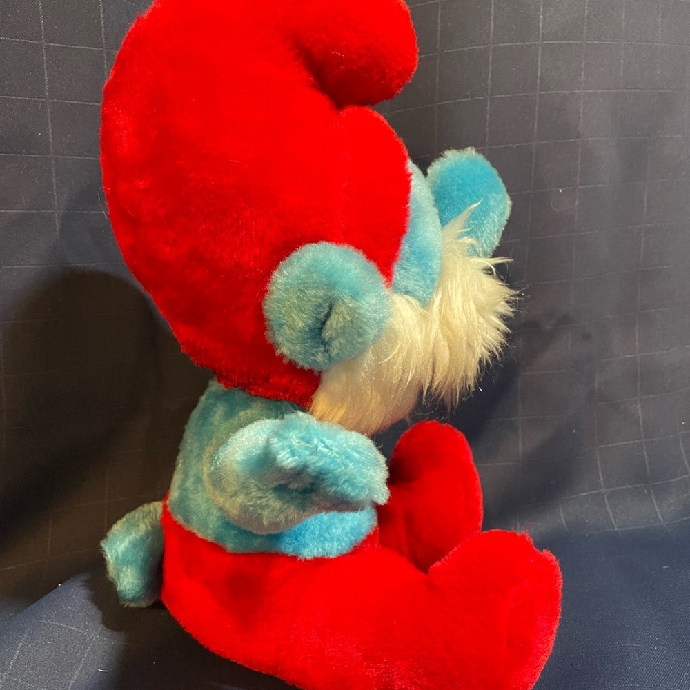 VTG 1979 Wallace Berrie & Co. Peyo ‘Papa Smurf’ plush 11” tall - Picture 8 of 10